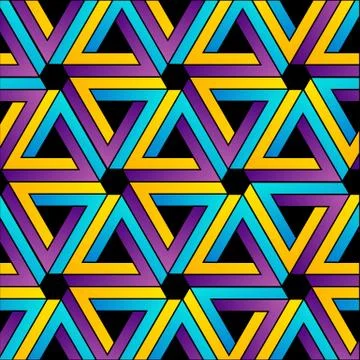 Background with Penrose triangles Stock Illustration