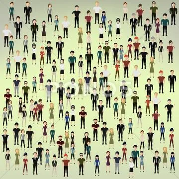 Background of the people Stock Illustration