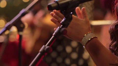 Background performers singing and dancing Stock Footage 136336050