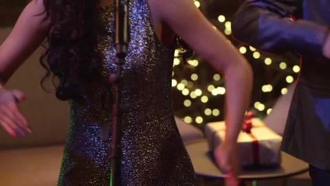 Background performers singing and dancing in live performance Stock Footage 136375355