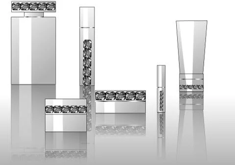 Background with perfumes Stock Illustration