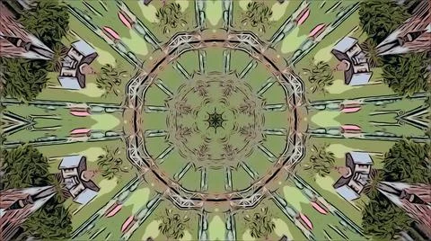 Background perspective tile イラスト素材