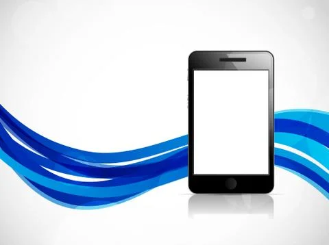 Background with phone Stock Illustration