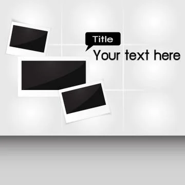 Background with photo frames Stock Illustration