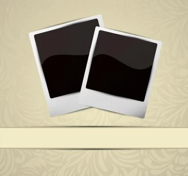 Background with photo frames Stock Illustration