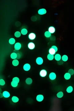 Background photo with green bokeh effect Stock Photos