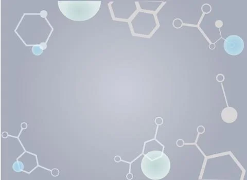 Background picture, abstraction with molecules Stock-Illustration