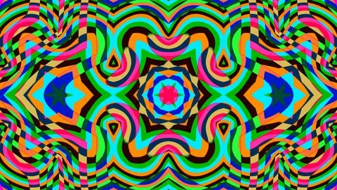 A background picture of geometrical psychedelic pattern Stock Illustration