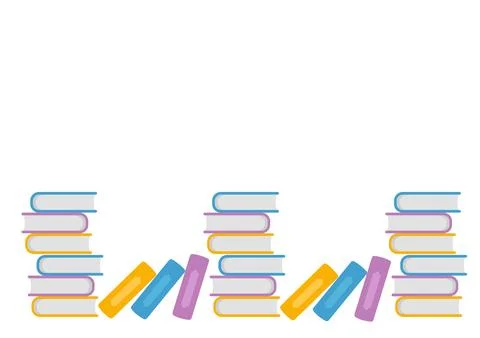 The background of the pile of books Stock Illustration