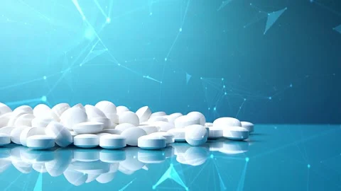 The background with the pills. Background with pills. Pill background. Stock Footage 295648005