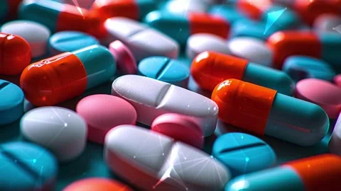 The background with the pills. Background with pills. Pill background. Stock Footage 295649108
