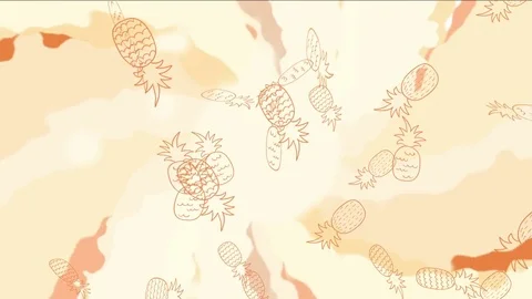 Background with pineapple and hot summer sun. Stock Footage 78976720