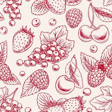 Background with pink berries Stock Illustration