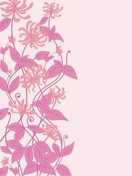Background with pink flowers Stock Illustration