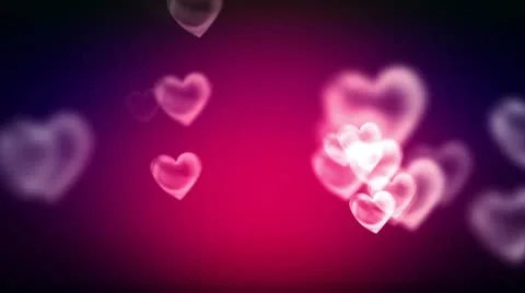 Background  pink hearts Vídeos de archivo 12731418