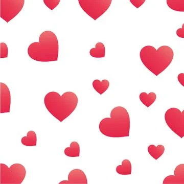 Background with pink hearts Stock Illustration