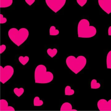 Background with pink hearts Stock Illustration
