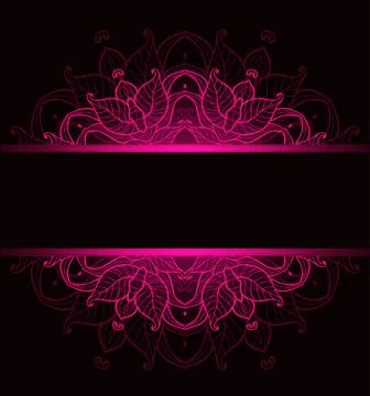 Background with pink ornament Stock Illustration