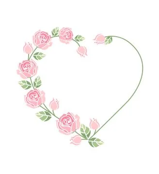 Background with pink roses Stock Illustration