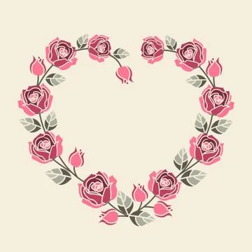 Background with pink roses Stock Illustration