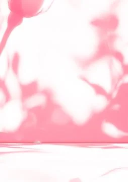 Background pink wall studio shadow kitchen podium table product backdrop Stock Illustration