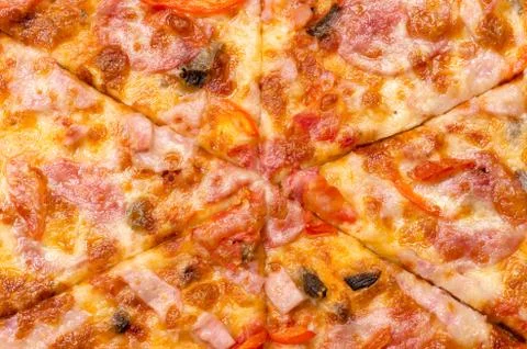 Background pizza close up Stock Photos