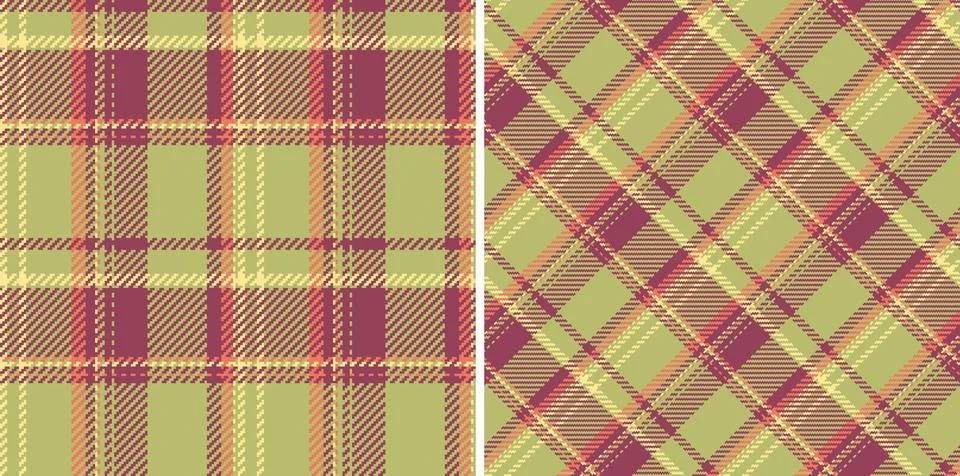 Background plaid vector of tartan check pattern with a fabric seamless text.. Illustrazione stock