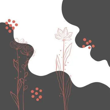 Background with plants. Stock Illustration