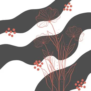 Background with plants. Stock Illustration