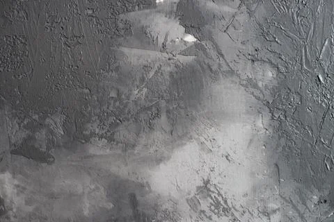 Background from plaster decorated with artificial concrete. Drying plaster on Foto stock