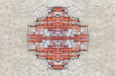 Background of a plastered wall. Stock Photos