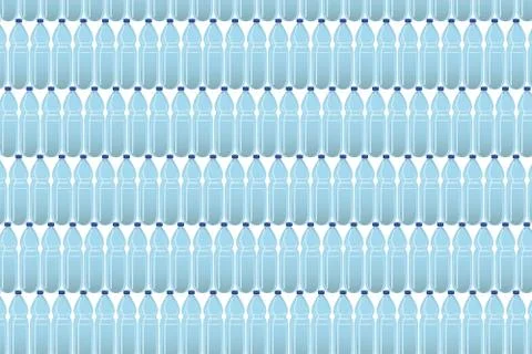 Background of plastic bottles. The concept of nature conservation Stock Illustration