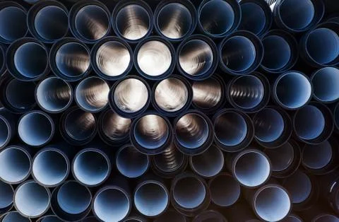 Background of plastic pipes Stock Photos