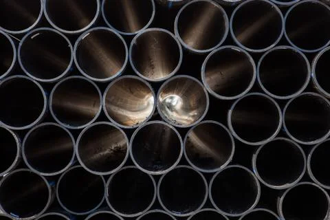 Background of plastic pipes Stock Photos