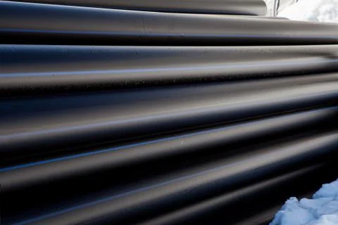 Background of plastic pipes Stock Photos