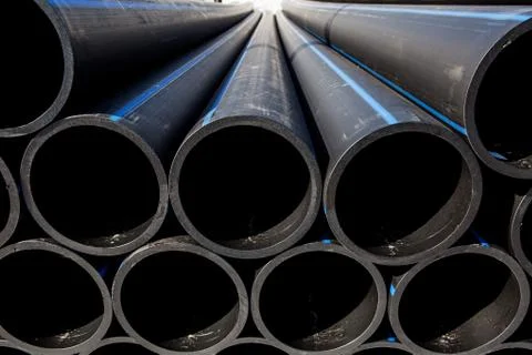 Background of plastic pipes Stock Photos