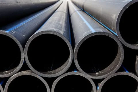 Background of plastic pipes Stock Photos