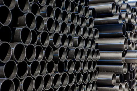 Background of plastic pipes Stock Photos