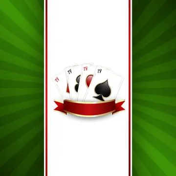 Background with playing cards Stock Illustration