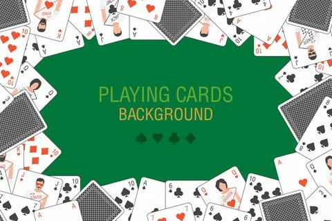 Background of playing cards Stock Illustration