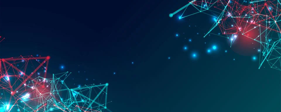 Background with plexus effect. Futuristic vector illustration. Stock Illustration