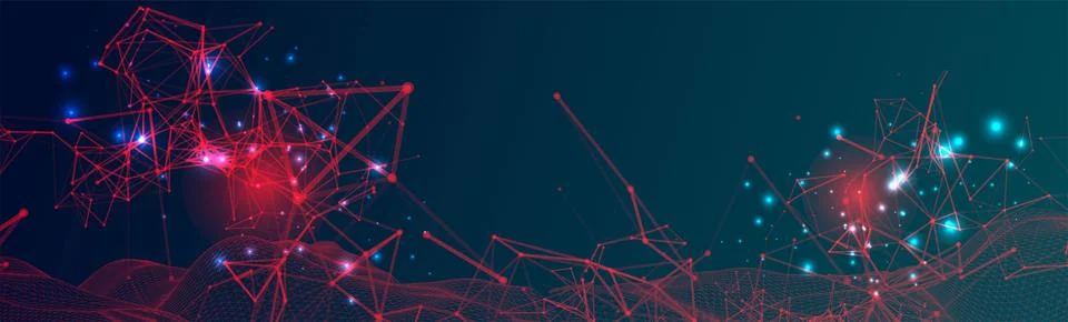 Background with plexus effect. Futuristic vector illustration. 스톡 일러스트