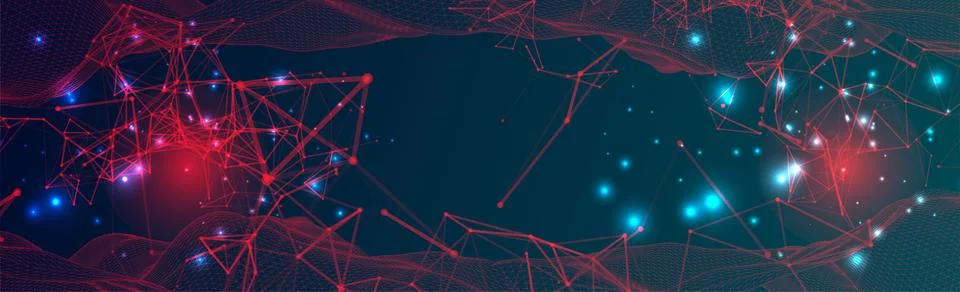 Background with plexus effect. Futuristic vector illustration. イラスト素材