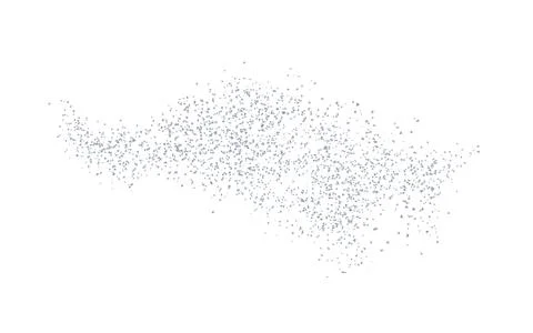 Background plume silver texture crumbs. Silverish dust scattering on a white Stock Illustration