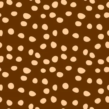 Background polka dot. Seamless pattern. Random dots, circles, animal skin. De Stock Illustration