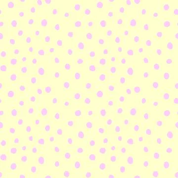 Background polka dot. Spotted seamless pattern. Random dots, circles, stains, Illustrazione stock