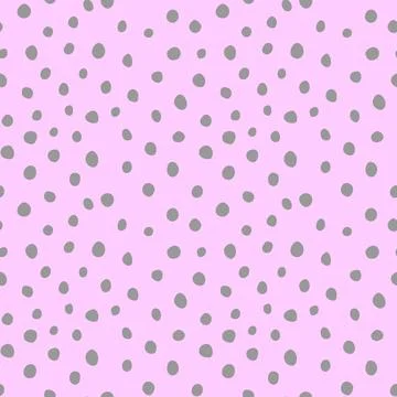 Background polka dot. Spotted seamless pattern. Random dots, circles, stains, Stock Illustration
