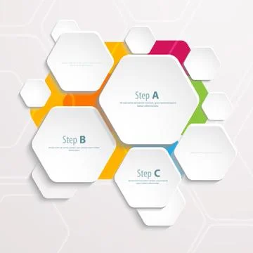 Background polygons cut paper- design template. Stock Illustration