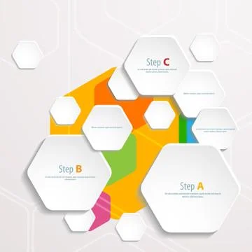 Background polygons cut paper- design template. Stock Illustration