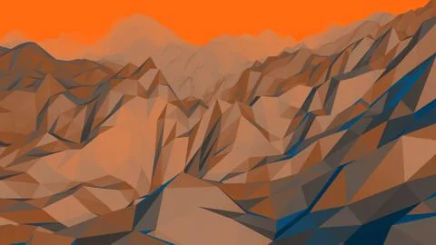 Background from polygons. With shadows and light. Stock Illustration